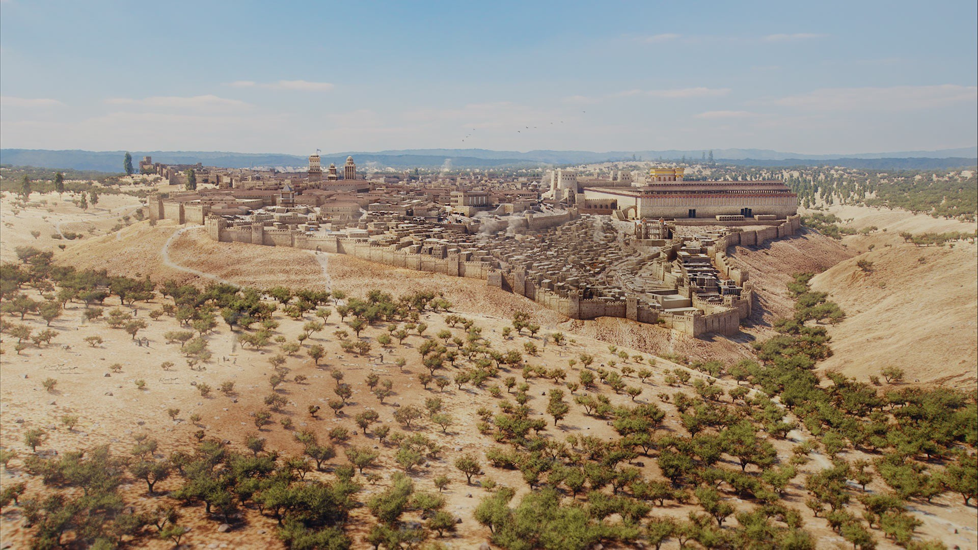 Templo reconstruído por Herodes nos tempos de Jesus (FreeBiblieImages.org)