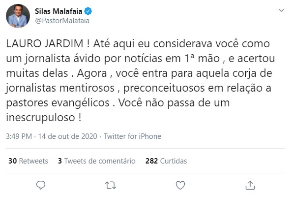 Twitter de Malafaia