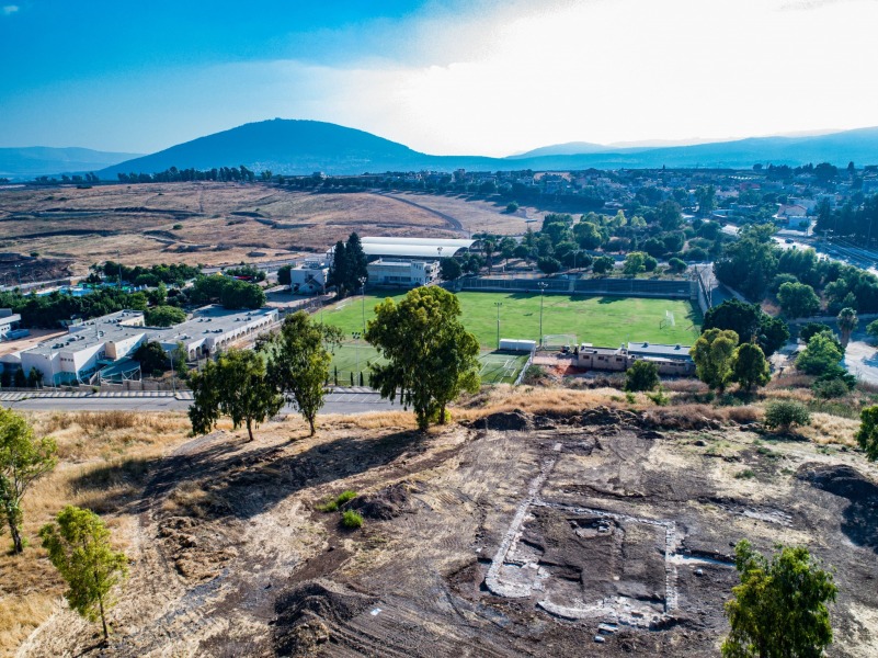 Vista aérea da Igreja do período bizantino na Baixa Galileia (Alex Wiegmann / Autoridade de Antiguidades de Israel)