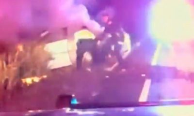 ‘Milagre’: policiais retiram motorista inconsciente de carro em chamas