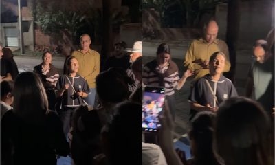 Chuva adia show, mas Aline Barros canta de improviso