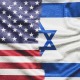 Bandeiras dos Estados Unidos e Israel