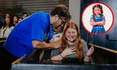 Atriz Giulia Garcia, ex-Chiquititas, foi batizada