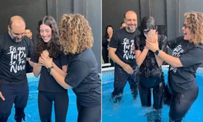 Vera Viel celebra batismo da filha mais velha: ‘Antes e depois’