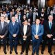 Presidente Jair Bolsonaro (PL) participa de evento no MEC, com ministro Milton Ribeiro e, ao lado dele, os pastores Gilmar Santos e Arilton Moura