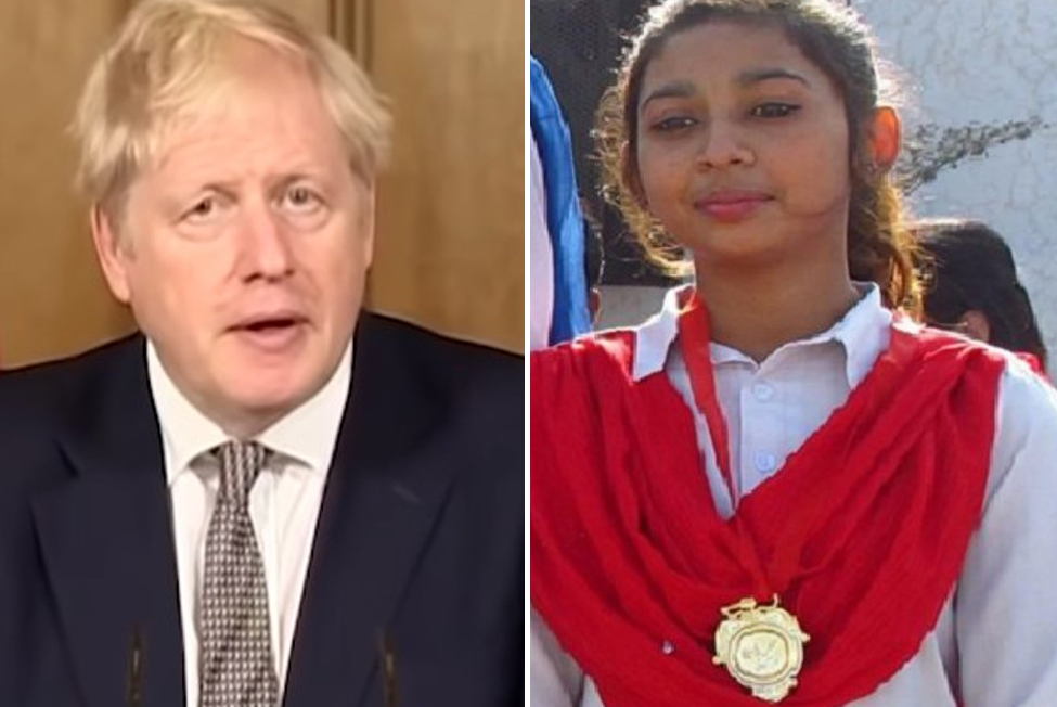 Boris Johnson e Maira Shahbaz