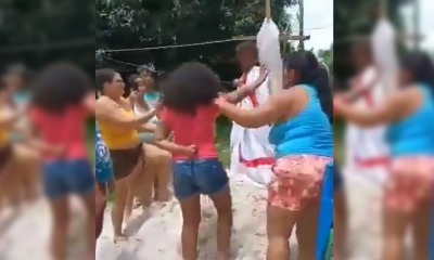 Criança sendo preparada em suposto sacrifício