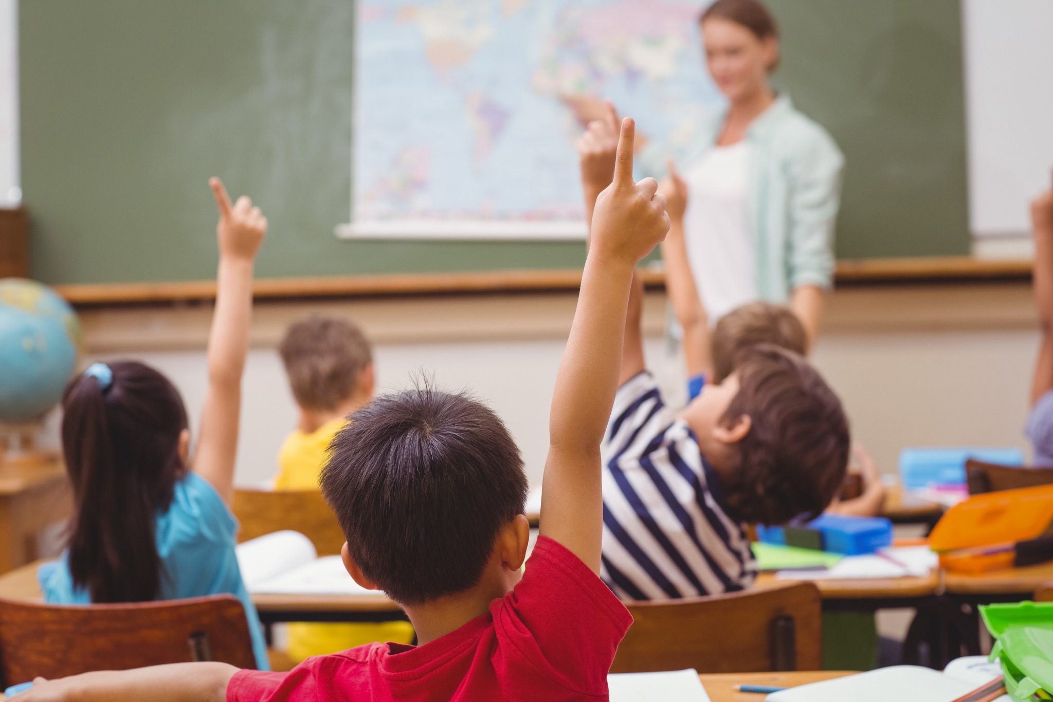 Crianças em sala de aula