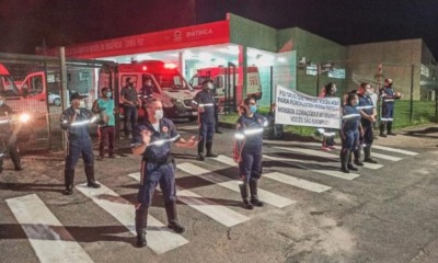 Equipe do SAMU em oração