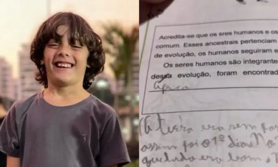 Vídeo: menino de 9 anos defende a criação bíblica em prova sobre evolução