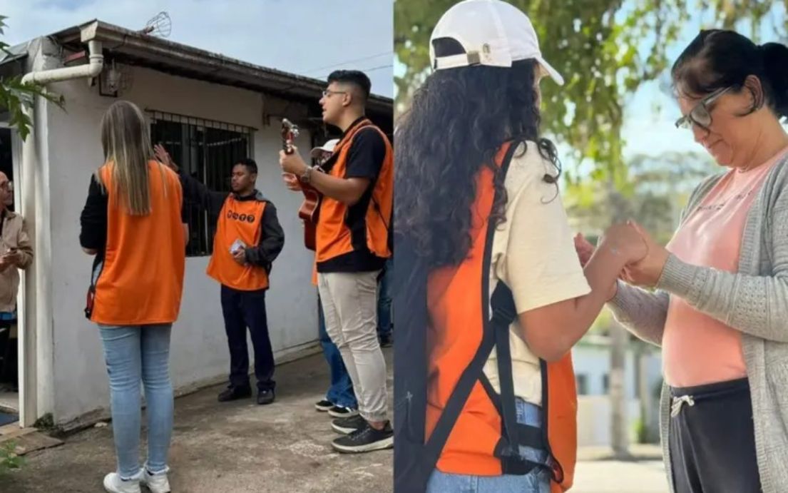 Jovens evangelizam em Blumenau e 50 pessoas aceitam Jesus