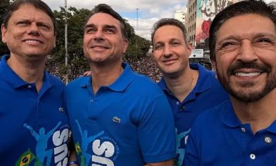 Na Marcha, Flávio diz que país vive ‘guerra espiritual’