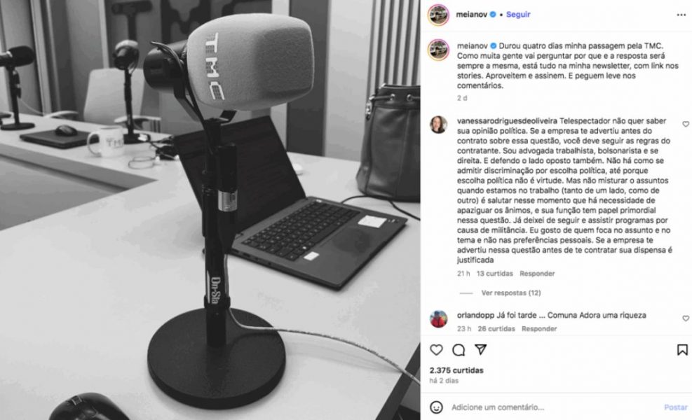 Apoio de Flávio Gomes a Lula causa sua demissão na TMC