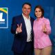 Flávio e Michelle Bolsonaro retomam aliança em gravação conjunta; Veja