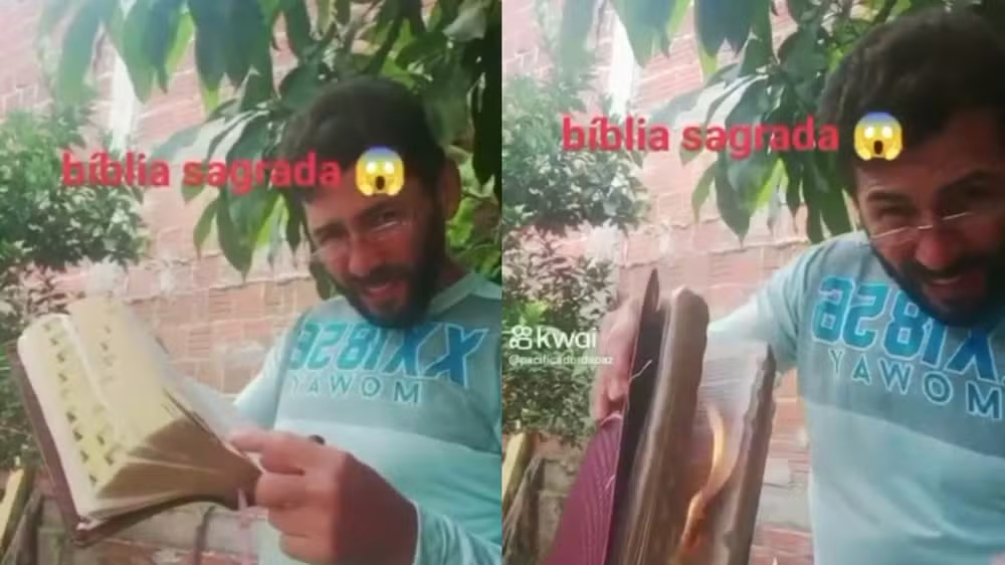 Homem grava vídeo queimando Bíblia e dias depois é achado morto