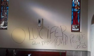 Igreja católica vandalizada