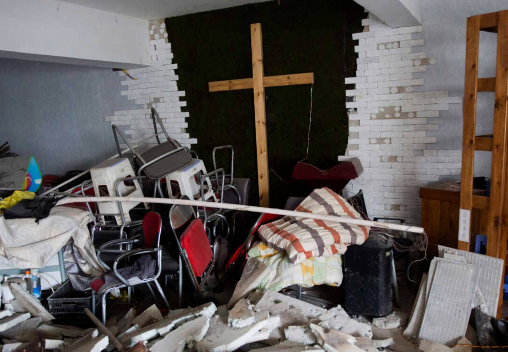 Igreja doméstica destruída na cidade de Zhengzhou