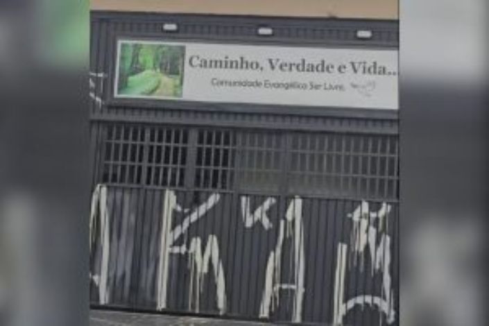 Igreja é vandalizada em Santo André; fiéis demonstram receio