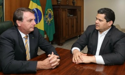 Jair Bolsonaro e Davi Alcolumbre