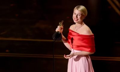 Atriz dedica Oscar ao marido e exalta privilégio de ser mãe