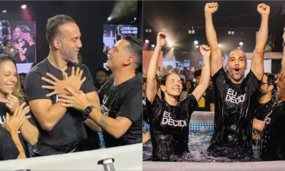 Jorge Iggor e esposa são batizados na Hillsong Church