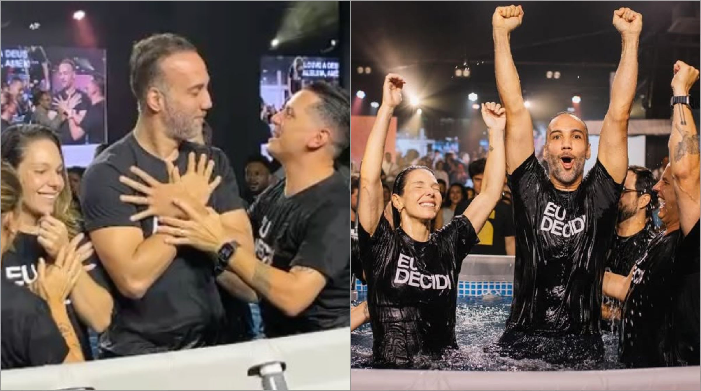 Jorge Iggor e esposa são batizados na Hillsong Church