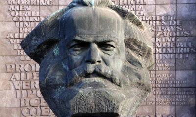 Chemnitz, cidade moderna na Saxônia, monumento Karl Marx