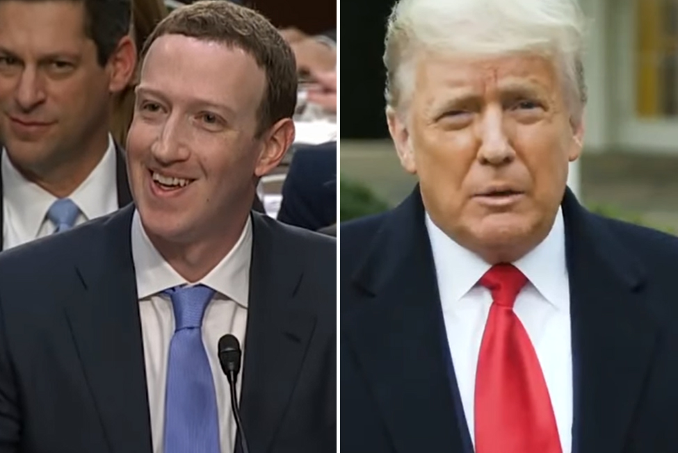 Mark Zuckerberg e Donald Trump