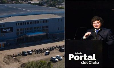 Milei participa de inauguração de igreja e critica a esquerda em discurso