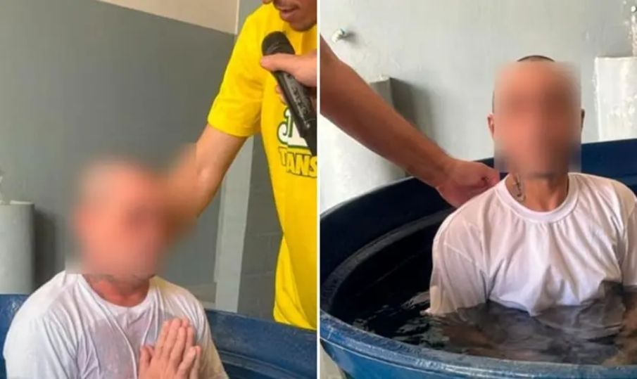 ‘Liberdade em Cristo’: 26 presos são batizados em penitenciária