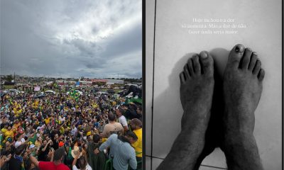 Pés machucados e apoio: a caminhada de Nikolas a Brasília