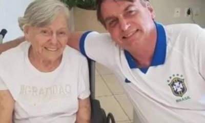 Olinda Bonturi Bolsonaro e o filho, o presidente Jair Bolsonaro