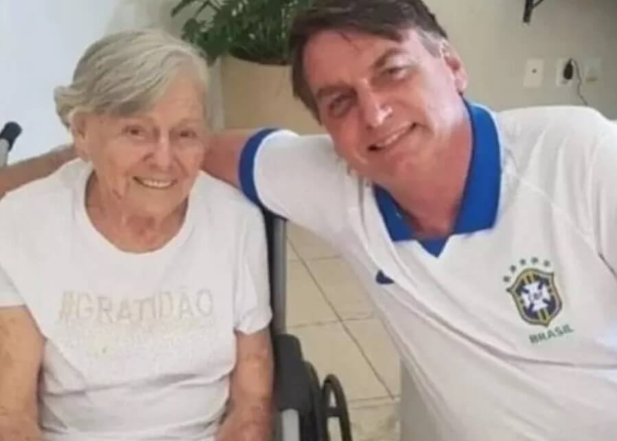 Olinda Bonturi Bolsonaro e o filho, o presidente Jair Bolsonaro