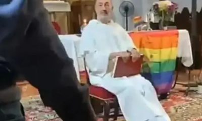 Padre cita Francisco ao celebrar missa com bandeira LGBT