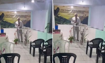 Pastor prega em igreja vazia e vídeo viraliza: ‘Deus presente’