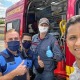 Pastor Cristiano Silva, guardas municipais e bombeiro.