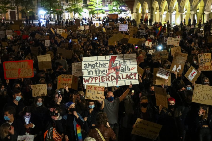 Manifestações na Polônia