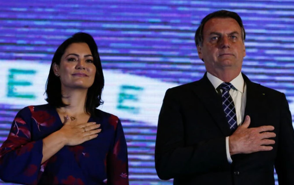 Presidente Jair Bolsonaro e a primeira-dama, Michelle Bolsonaro