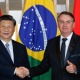 Presidente Jair Bolsonaro e o ditador Xi Jinping