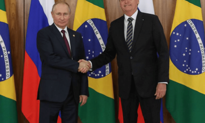 Presidente Jair Bolsonaro e Vladimir Putin