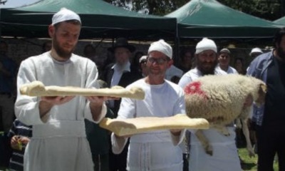 Rabinos preparando sacrifício