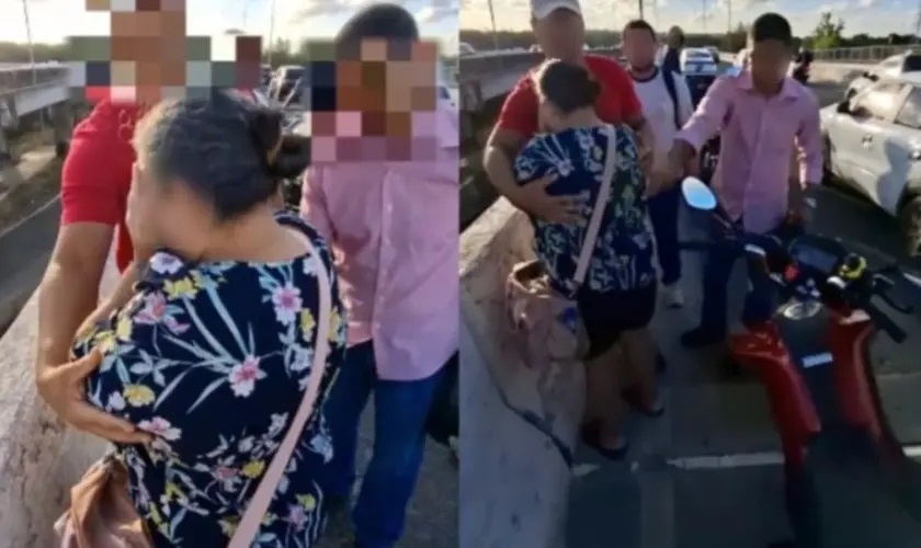 Motoristas impedem mulher de tirar a vida em viaduto: "Deus resolve todas as coisas"