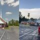 Templo é destruído por incêndio, mas fiéis seguem cultuando em tendas
