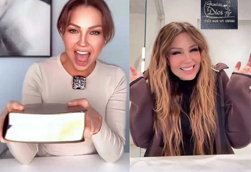 Thalía evangeliza e distribui 500 Bíblias a fãs: ‘Desejo que Deus colocou no meu coração’